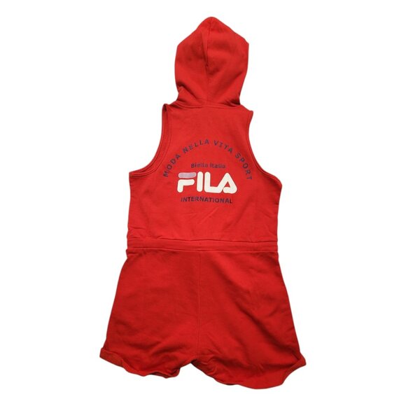 Fila Emerson Hooded Romper Red Size XS - Picture 8 of 13